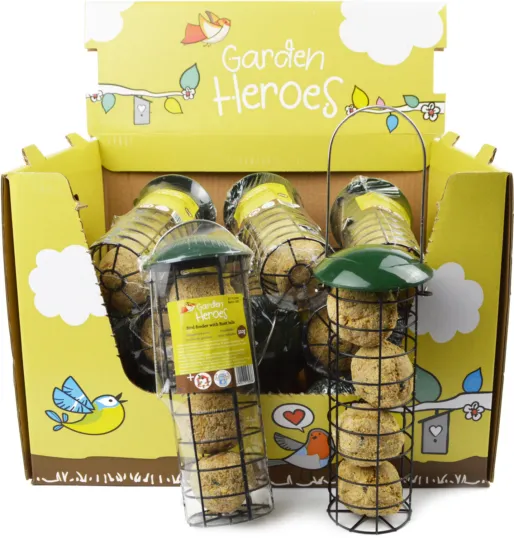 [GRI-123911001] MANGEOIRE AVEC BOULES DE GRAISSE 320g GARDEN HEROES (carton 15 x)