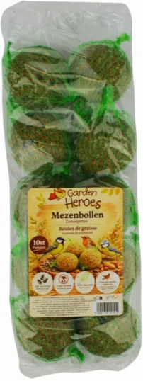BOULES DE MESANGES DANS FILET 10PC PREMIUM GARDEN HEROES (carton 10 x)