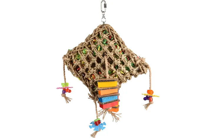 JO PERROQUET PAPYR FILET CARRÉ COULEUR MULTI 45CM