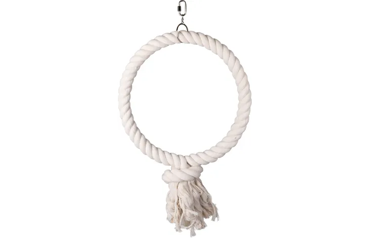 PENDENTIF POUR CAGE HAKAN COTON 1 ANNEAU BLANC XL DIA. 40CM