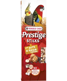 Sticks Grandes Perruches avec Noix & Garniture de Raisins - 2 pièces