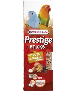 Sticks Petits Perroquets avec Noix & Garniture de Raisins - 2 pièces