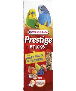 Sticks Petites Perruches avec Mél.de Fruits & Fleurs - 2 pièces