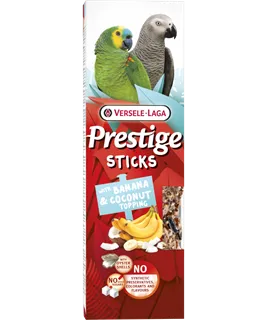 Sticks Perroquets avec Banane & Garniture de Coco - 2 pièces